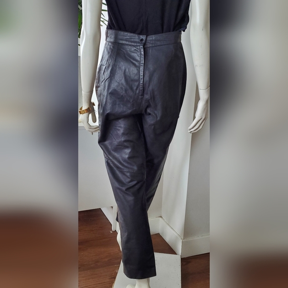 Vintage Black Leather Danier Pants - Picture 5 of 9